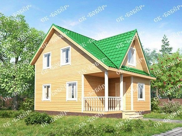 Дачный дом из бруса 8х6