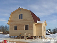 Каркасный дом 7,5x8 в Тихвинском районе
